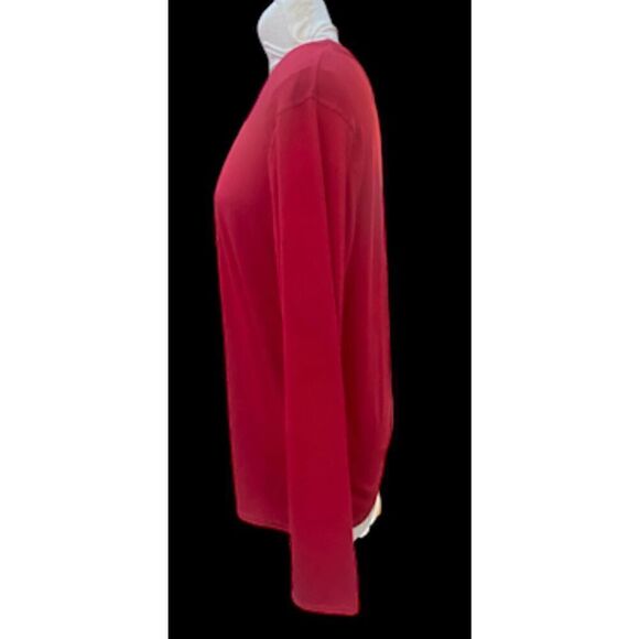 Cuddl Duds Layering Top Red Sz. L Poly/Spandex/Rayon Valentine - Picture 4 of 11
